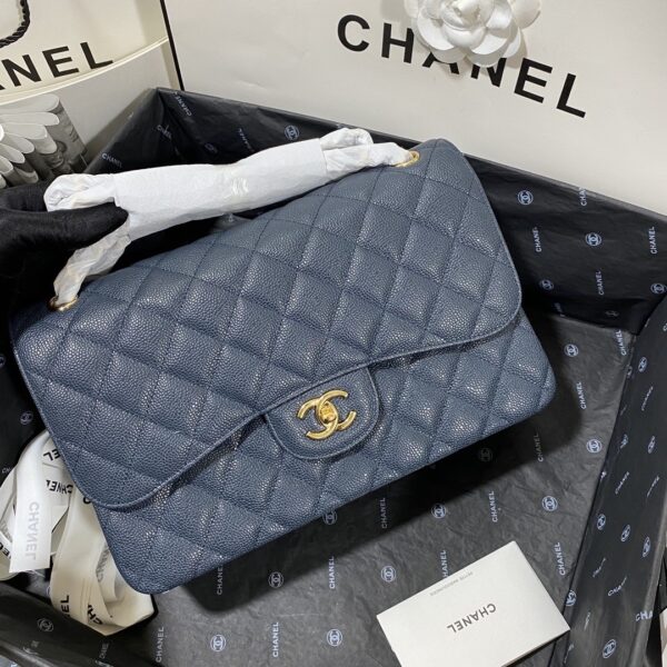 sy_no_24B08C783DC5AF557F29269F852A2DCA_2 Chanel CF Series 1113 Royal Blue Caviar-Grained Imported Calfskin Shoulder/Handbag