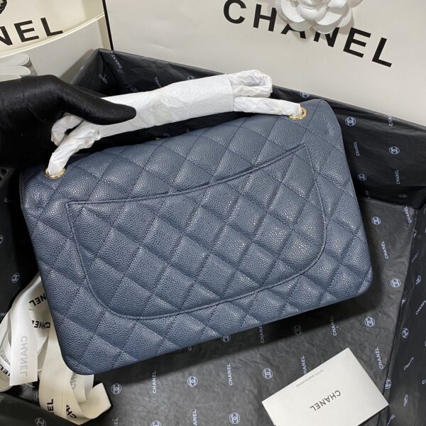 sy_no_24B08C783DC5AF557F29269F852A2DCA_4 Chanel CF Series 1113 Royal Blue Caviar-Grained Imported Calfskin Shoulder/Handbag