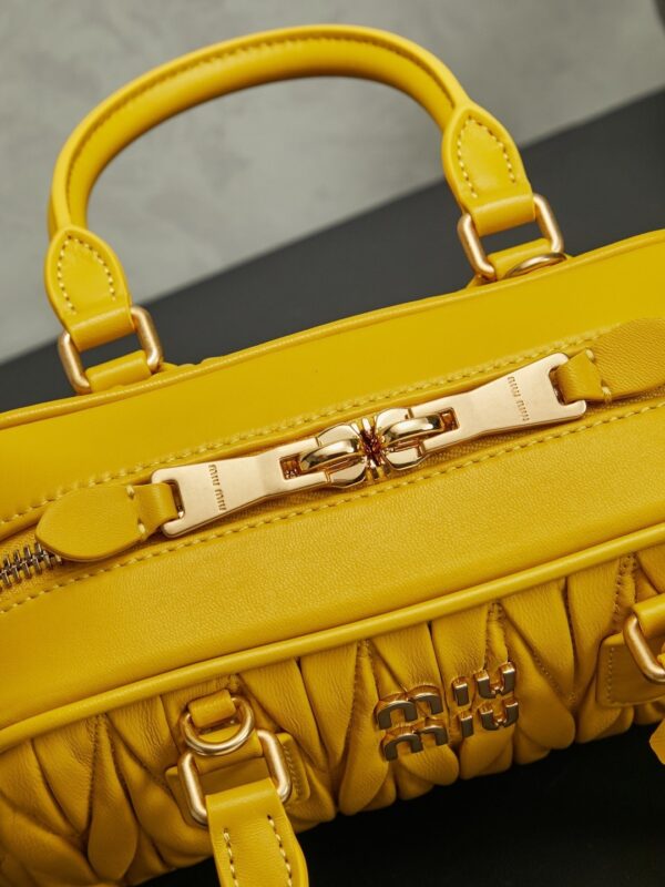 sy_no_24E79A922E06620FD303E9D63BB12C53_5 Miu Miu Matelassé Bowling Bag (Yellow)