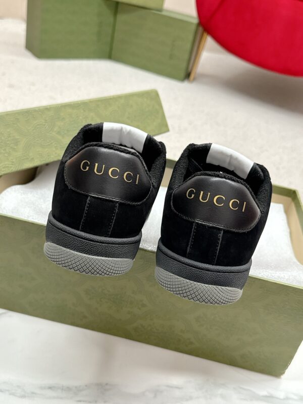 Gucci Screener Black Suede and GG Canvas Sneaker – Black / GG Monogram