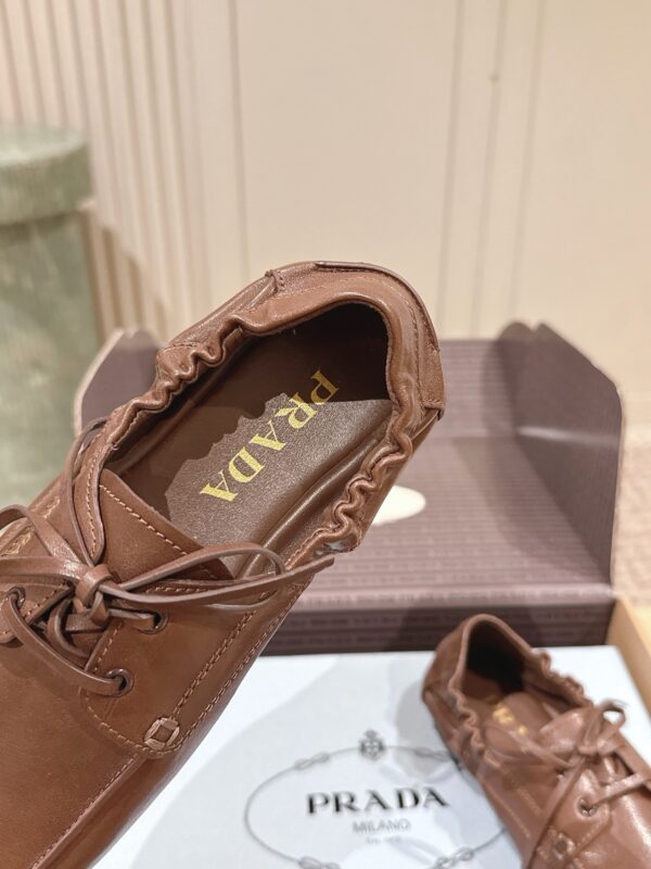 sy_no_253C4C796328B0ADA02560C37993BD30_4 Brown & Dark Brown Nappa Leather Lace-Up Loafers