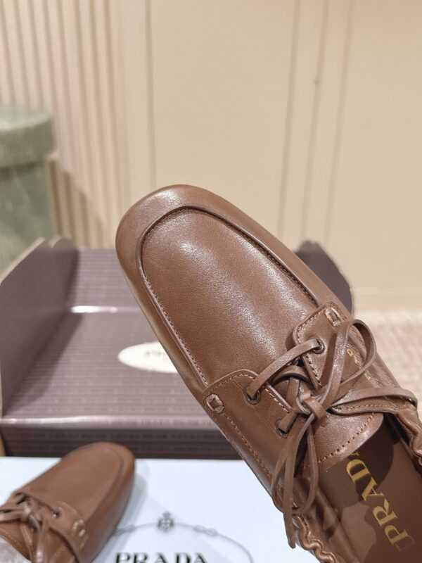 sy_no_253C4C796328B0ADA02560C37993BD30_6 Brown & Dark Brown Nappa Leather Lace-Up Loafers