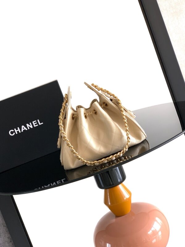 sy_no_2557665DF39923DA795BCBE2AE5E4E14_3 Chanel Mini Hobo Bag – Grained Calfskin (Caviar) with Large Buckle, Chain Strap, and Shoulder/Crossbody Design