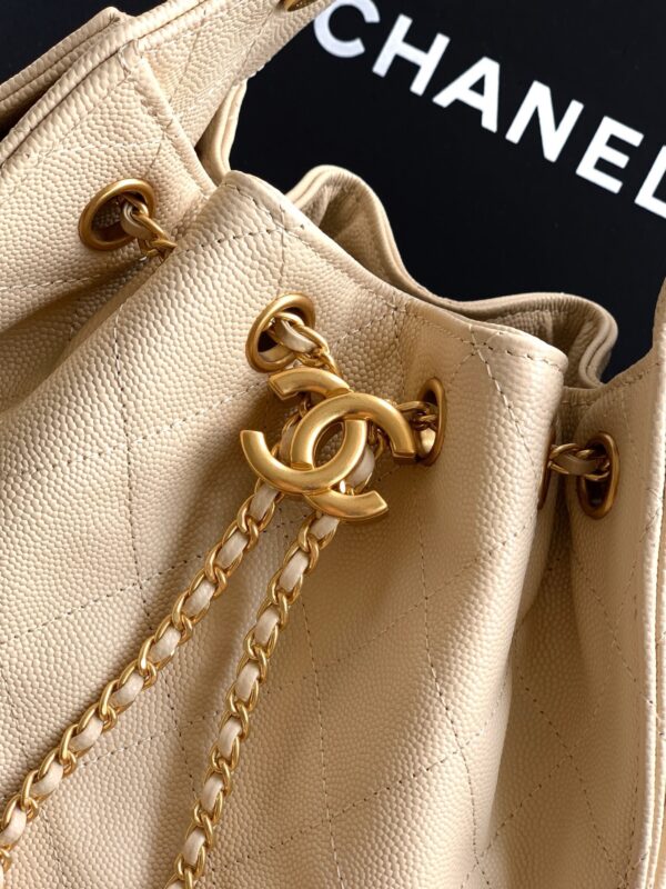 sy_no_2557665DF39923DA795BCBE2AE5E4E14_5 Chanel Mini Hobo Bag – Grained Calfskin (Caviar) with Large Buckle, Chain Strap, and Shoulder/Crossbody Design
