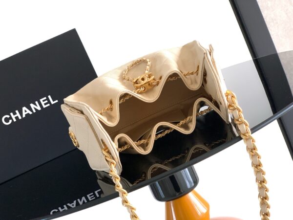 sy_no_2557665DF39923DA795BCBE2AE5E4E14_8 Chanel Mini Hobo Bag – Grained Calfskin (Caviar) with Large Buckle, Chain Strap, and Shoulder/Crossbody Design