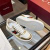 sy_no_25A976A8ED9A2DAAB966DB1A101651E2_8 Gucci Web & Metallic Gold Leather Platform Sneaker – White / Metallic Gold