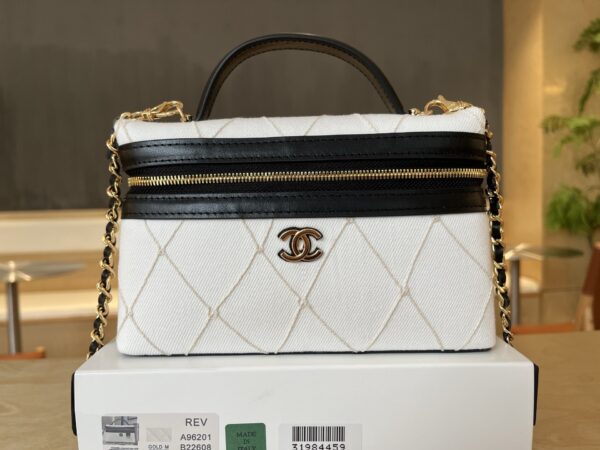 sy_no_25E665AB4BDCE7C3E663F6E5E2A50907_1 Chanel Women's Quilted Washed Canvas & Denim Chain Shoulder/Handbag