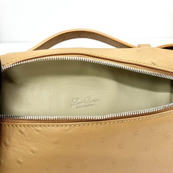 sy_no_260F803CD9C2335A53E87147019FBB83_8 L19 Ostrich-Embossed Calfskin Handbag / Kelly-Style Bag / Shoulder Bag – Golden Brown