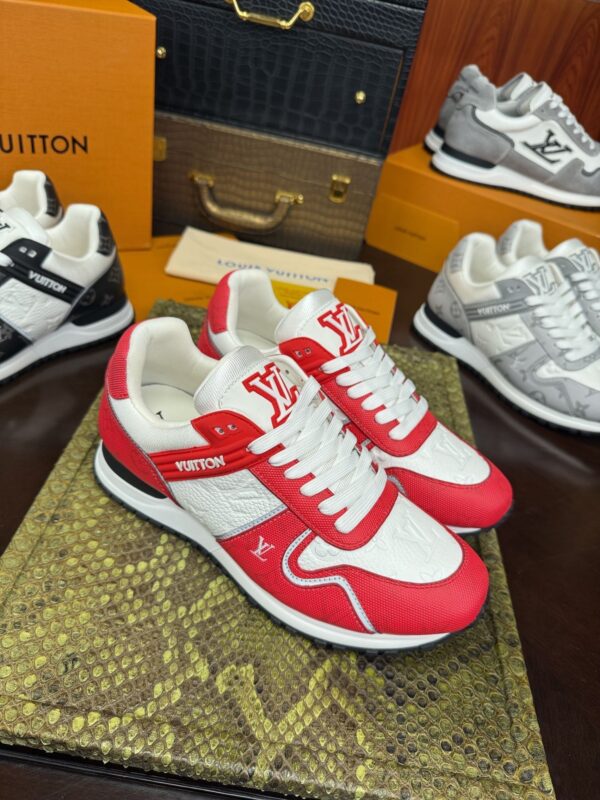 sy_no_261529DA9E47C9804A44C24542788445_1 Louis Vuitton Run Away Sneakers in Red & White