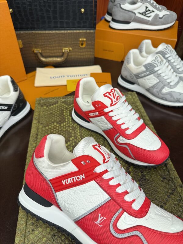sy_no_261529DA9E47C9804A44C24542788445_3 Louis Vuitton Run Away Sneakers in Red & White