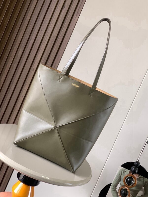 sy_no_263410A33B7BB835606BA86616557238_0 LOEWE Puzzle Fold Geometric Leather Bag