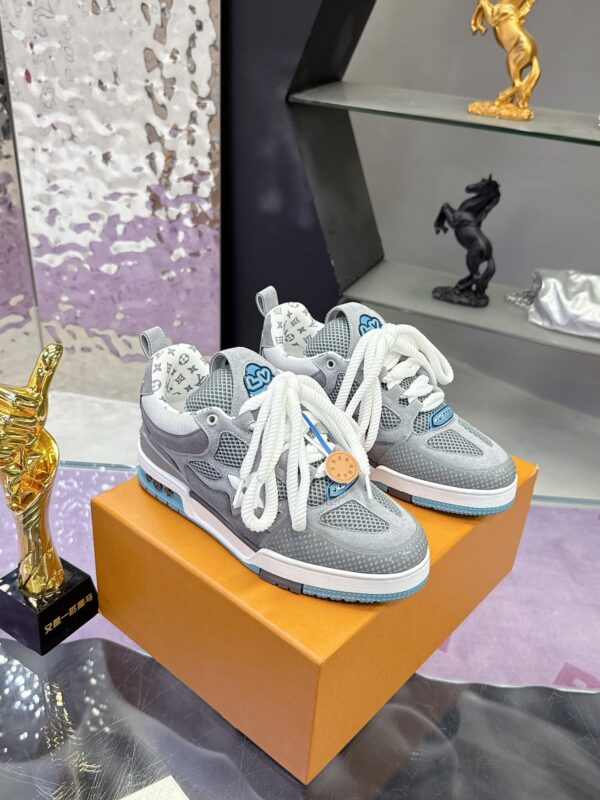 sy_no_2666FEEA6F0C3702CB7DC93F671B6E9A_1 Louis Vuitton LV Skate Grey & Light Blue Retro Skate Sneakers