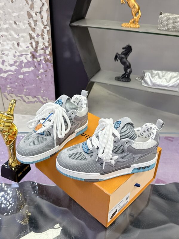 sy_no_2666FEEA6F0C3702CB7DC93F671B6E9A_3 Louis Vuitton LV Skate Grey & Light Blue Retro Skate Sneakers
