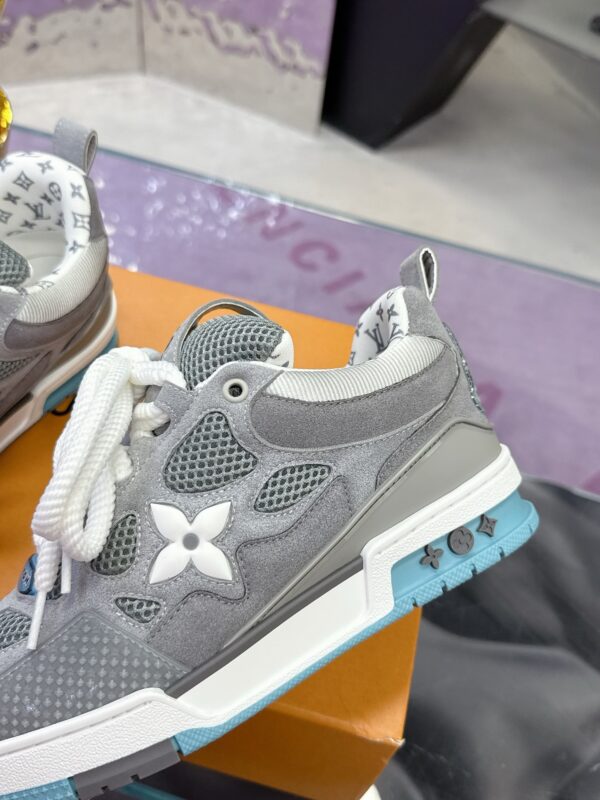 sy_no_2666FEEA6F0C3702CB7DC93F671B6E9A_7 Louis Vuitton LV Skate Grey & Light Blue Retro Skate Sneakers