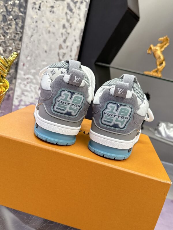 sy_no_2666FEEA6F0C3702CB7DC93F671B6E9A_8 Louis Vuitton LV Skate Grey & Light Blue Retro Skate Sneakers