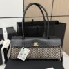 sy_no_267B9409B174886177AF8B9DC1C48734_0 Black Caviar Leather Bowling Bag