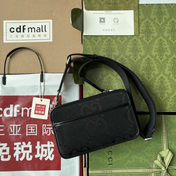 sy_no_27510EBB0A28DCD5AE601F66DCF7C0B1_0 Gucci Off The Grid Jumbo GG Messenger Bag / Camera Bag – Black