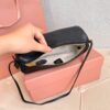 sy_no_275F254B24A7EF6302825C49DDB5A992_7 Black Leather Cylindrical Underarm Shoulder Bag