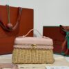 sy_no_2795688B4A7E253E4C0ED1820F29F64E_0 Loro Piana Extra Pocket L19 – Woven Leather Bag (Pink)