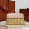sy_no_2795688B4A7E253E4C0ED1820F29F64E_3 Loro Piana Extra Pocket L19 – Woven Leather Bag (Pink)