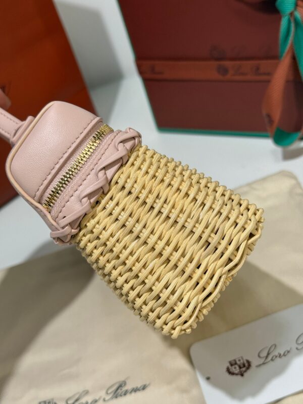 sy_no_2795688B4A7E253E4C0ED1820F29F64E_7 Loro Piana Extra Pocket L19 – Woven Leather Bag (Pink)