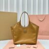 Caramel Brown Smooth Leather Large Shoulder Tote