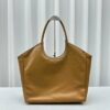 Caramel Brown Smooth Leather Large Shoulder Tote