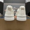 sy_no_282B457498AD448547F9BEB0BE85F953_3 Cream Pebbled Suede Triple-Cross Slip-On Shoes