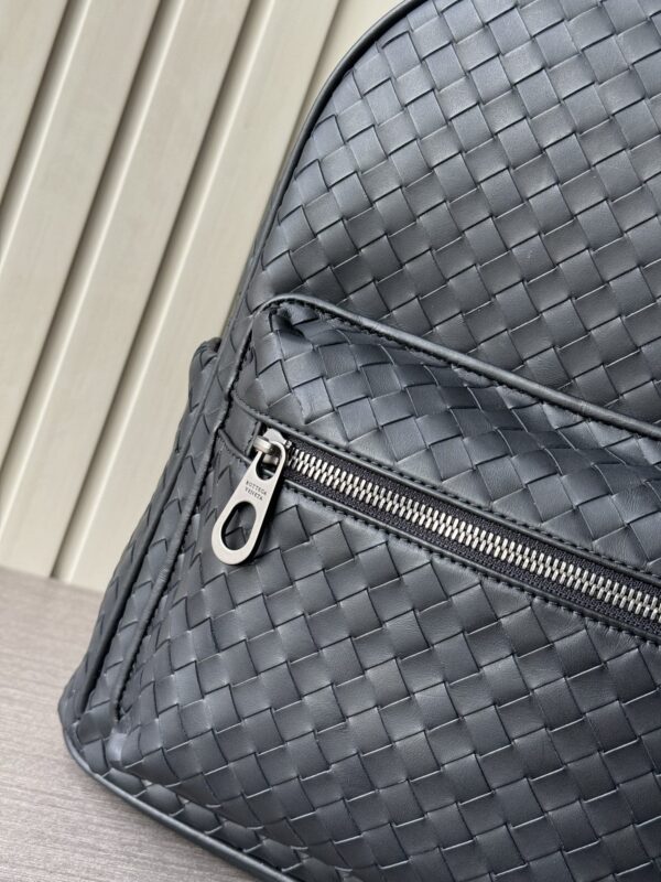 sy_no_2859908DD735E17B0E1B1A678DDFD9D1_3 Woven Waxed Leather Unisex Backpack – Black