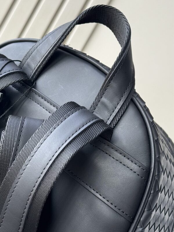 sy_no_2859908DD735E17B0E1B1A678DDFD9D1_5 Woven Waxed Leather Unisex Backpack – Black