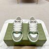 sy_no_287583750B7A99AD0B4D35518DD72FB5_1 Gucci Screener Sneaker in Sage Green Suede & White GG Canvas with Pink Web Stripe