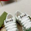 sy_no_287583750B7A99AD0B4D35518DD72FB5_6 Gucci Screener Sneaker in Sage Green Suede & White GG Canvas with Pink Web Stripe