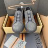 sy_no_28E41A1821D14BAA725393883C210019_4 Grey Smooth Leather Slip-On Sneakers