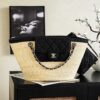 sy_no_29AFBBC5348A969DF5FBA7A4E5B57063_0 Black Large Straw Basket Tote