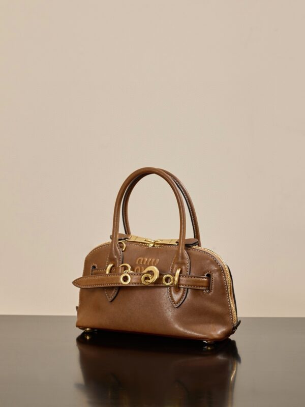 MIUMIU Aventure Mini Shell Bag in Oak Color