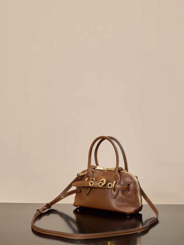 MIUMIU Aventure Mini Shell Bag in Oak Color