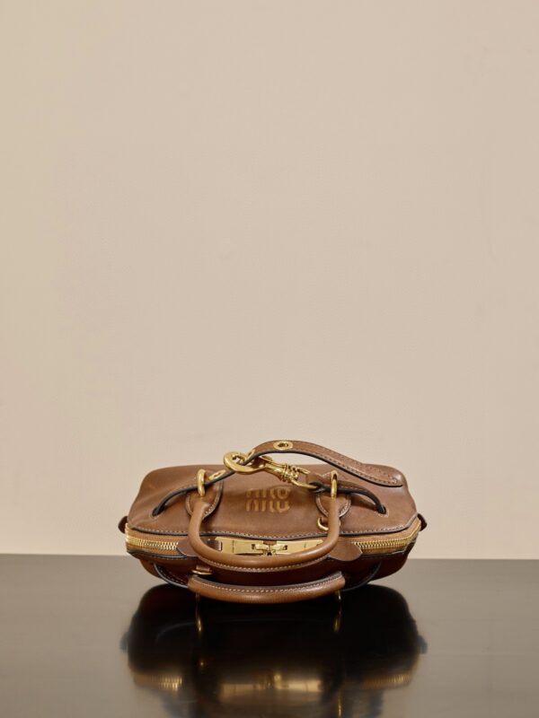 MIUMIU Aventure Mini Shell Bag in Oak Color