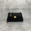 sy_no_2A15DFC0E167BD6A387E9E8375450003_0 Black Matelassé Flap Shoulder / Crossbody Bag