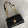sy_no_2A15DFC0E167BD6A387E9E8375450003_4 Black Matelassé Flap Shoulder / Crossbody Bag