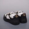sy_no_2A3D1A6F57A5F010EB2148753BC45A31_1 Gucci Re-Web Sneaker in Black & White Perforated Leather with Interlocking GG