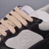 sy_no_2A3D1A6F57A5F010EB2148753BC45A31_6 Gucci Re-Web Sneaker in Black & White Perforated Leather with Interlocking GG