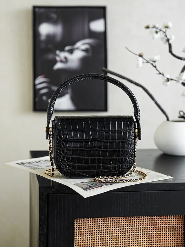 sy_no_2A8F92884B608037BCC46834D357CC50_3 Crocodile-Embossed Calfskin Top-Handle Bag