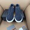 sy_no_2B5DC565488F2C99447C919897985410_2 Navy Blue Suede Slip-On Sneakers