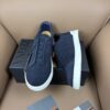 sy_no_2B5DC565488F2C99447C919897985410_3 Navy Blue Suede Slip-On Sneakers