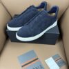 sy_no_2B5DC565488F2C99447C919897985410_4 Navy Blue Suede Slip-On Sneakers