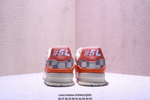 Louis Vuitton LV Trainer Orange & Damier Retro Sneakers