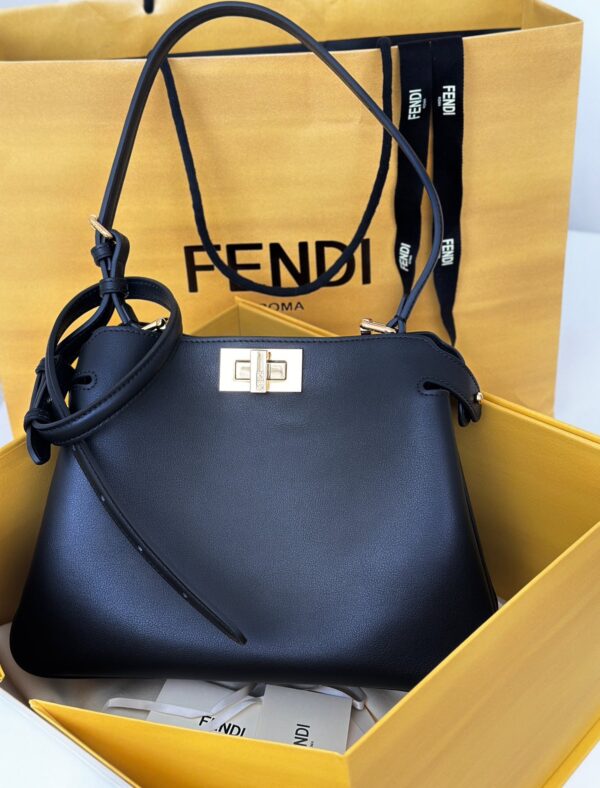 sy_no_2C7AB9C472D9FF7A81AA80FB1985EF34_0 Fendi Peekaboo Soft Small Handbag – Black