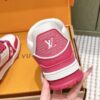 sy_no_2CAEC5C7C3039B2C722C2F8DA1AD29F5_8 Louis Vuitton LV Trainer Maxi / LV Skate White, Raspberry Red & Rose Pink Sneakers