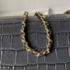 sy_no_2CC18A94DFB333B79844E878D75A6470_5 Charcoal Gray Crocodile-Embossed East-West Handbag