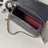 sy_no_2CC18A94DFB333B79844E878D75A6470_6 Charcoal Gray Crocodile-Embossed East-West Handbag